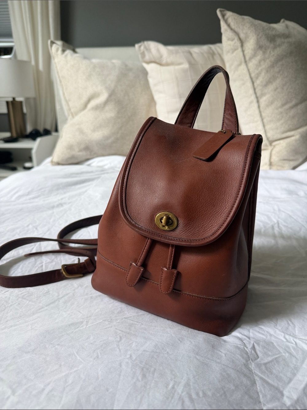VINTAGE Coach Daypack British Tan 9960